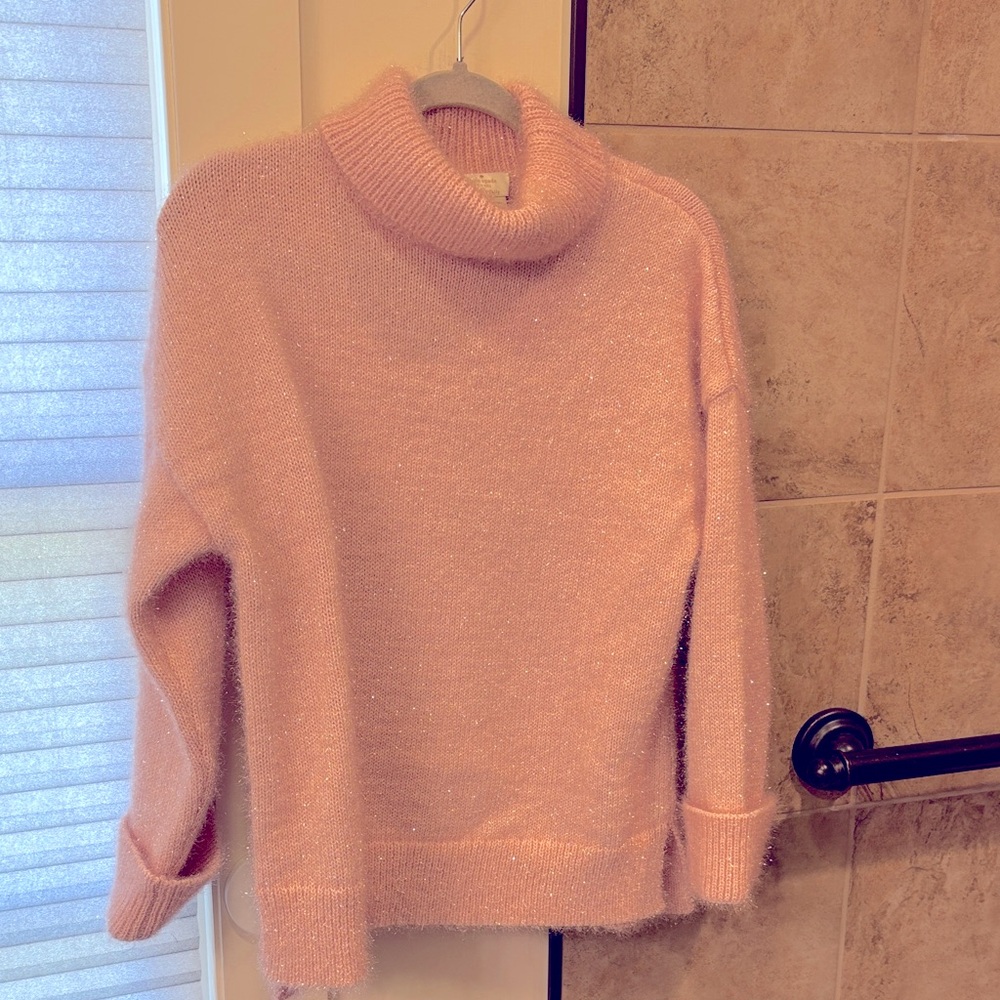 Kate Spade Live Colorfully Sparkling Blush Pink Sweater. Size M. Like New.